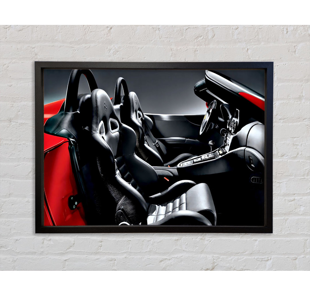 Ferrari Seats - Einzelne Bilderrahmen Kunstdrucke auf Leinwand