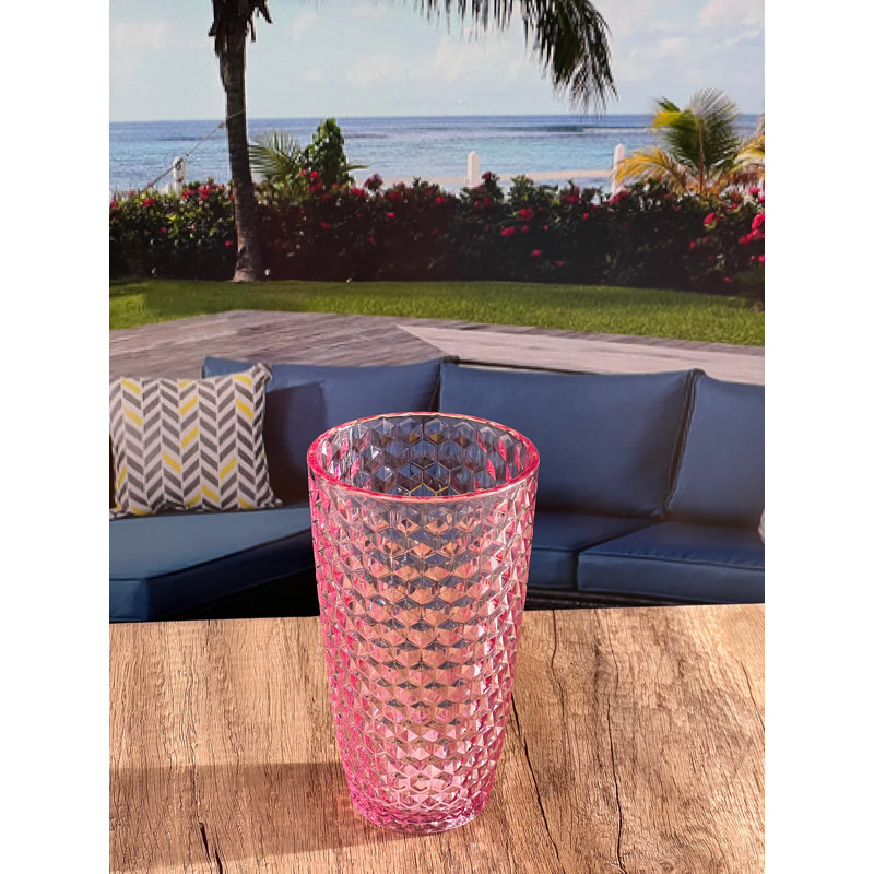 Verre à boire en acrylique Calera, Rose, 16 oz