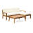 L Shape 3Pcs Acacia Sectional Patio Sofa Set-202515198