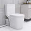 Toilette avec technologie avancée de 600 W: double chasse, siège confortable de 17,25 po, fermeture en douceur, 3 entrées d'eau, sous-sol blanc moderne comprenant: