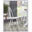 Ensemble de table de salle à manger 5 pièces avec 4 chaises Windsor de style blanc, durable et confortable