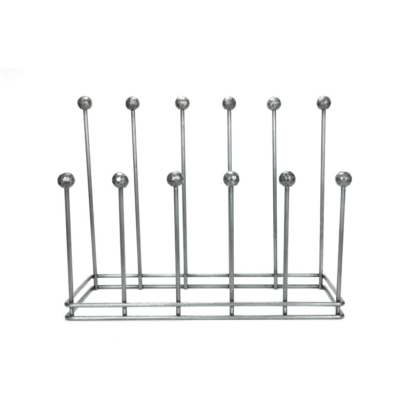 6 Pair Boot Storage, Pewter Patina