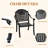 Premium All-Weather Wicker Outdoor Stacking Dining Armchair with Blue Cushion