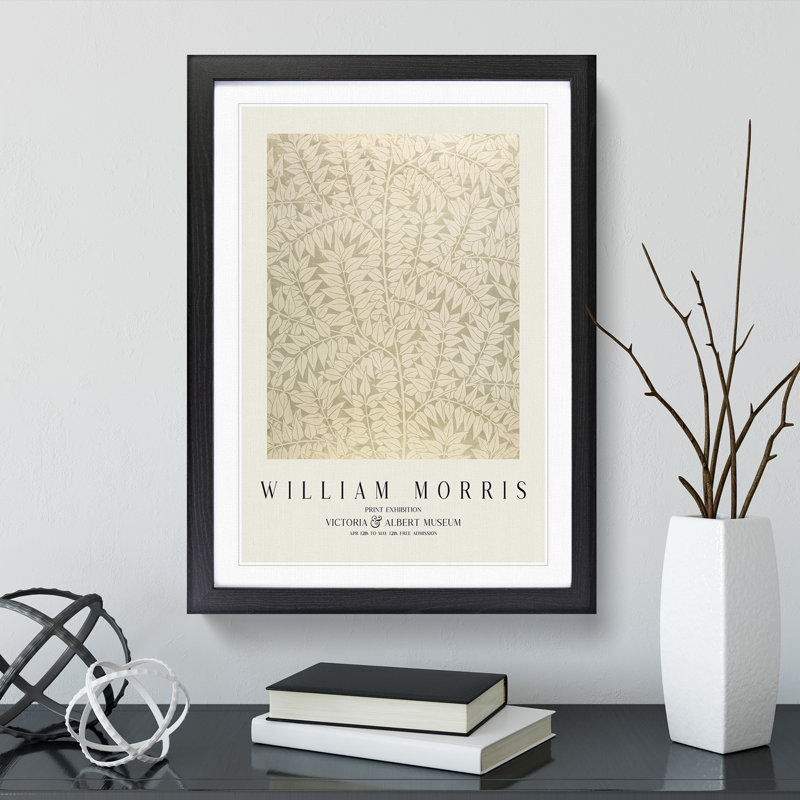 Branch by William Morris - Picture Frame Art Prints, 65cm H x 48cm W x 2cm D, Black