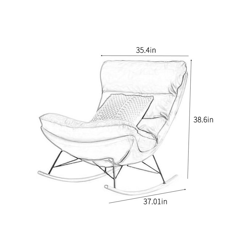 Fauteuil à bascule Nordic, Gris