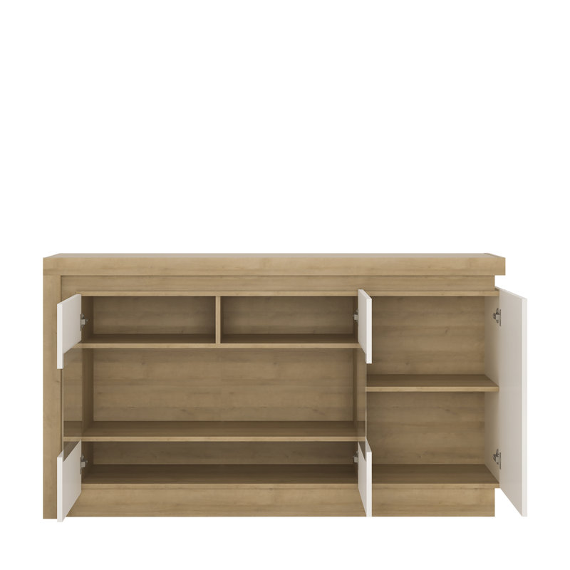 Glyndon Sideboard, Riviera Oak/White High Gloss