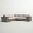 LSI 102'' Wide Outdoor Wicker Patio Sectional sofa with Cushions – Fully Assembled & Reversible Design