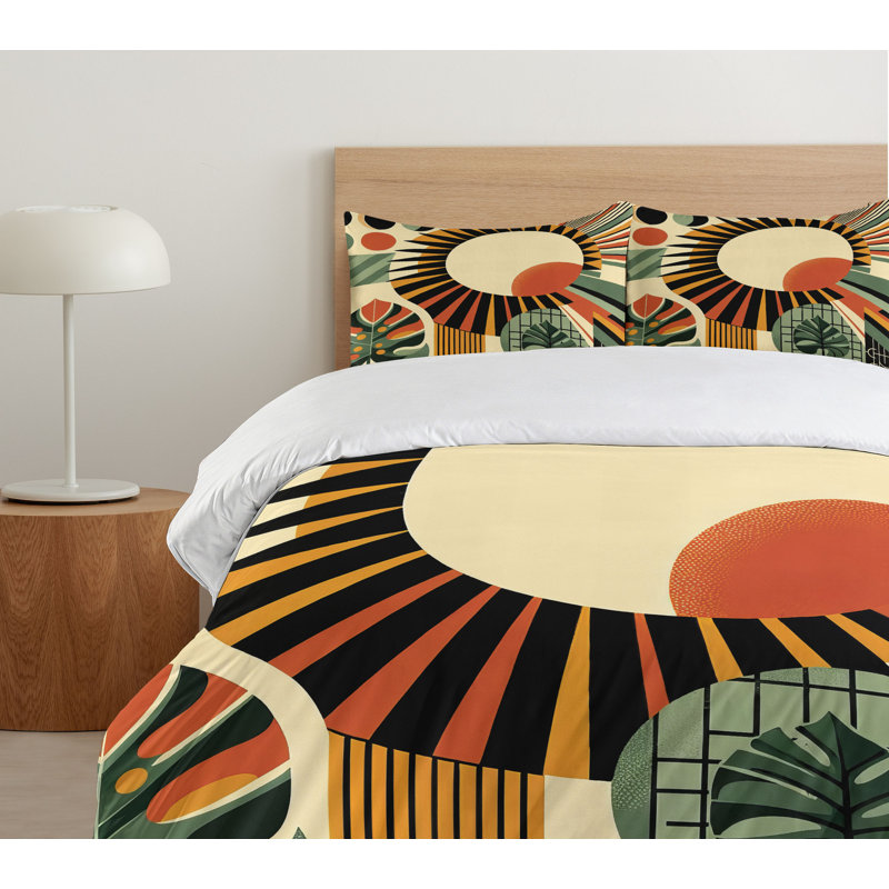 Monstera Duvet Cover, King Duvet Cover + 2 Standard Shams