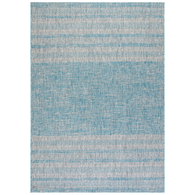 Amarien Performance Striped Indoor/Outdoor Area Rug, Rectangle 6'7" x 9'6"