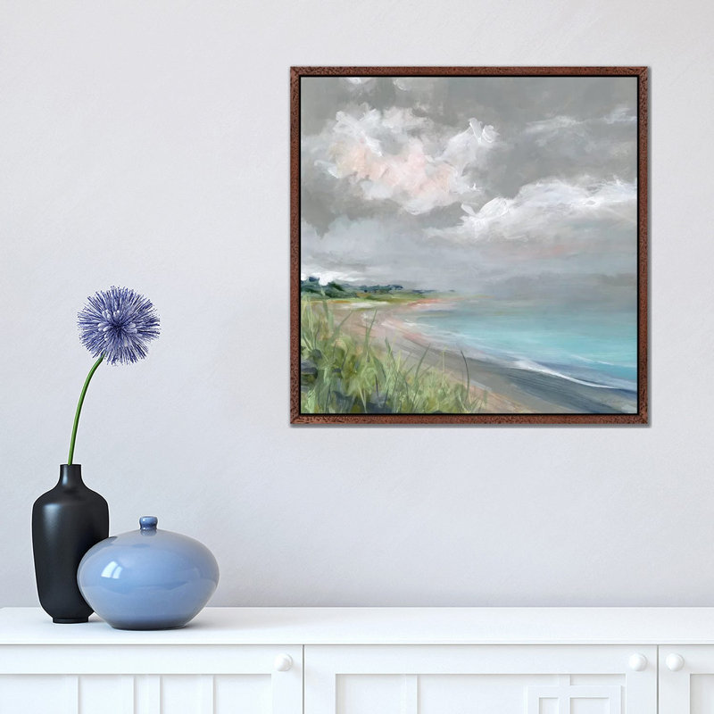 Gentle Sunrise by Carol Robinson - Painting on Canvas, Classic Brown Wood Framed Canvas, 45.72 cm H x 45.72 cm W