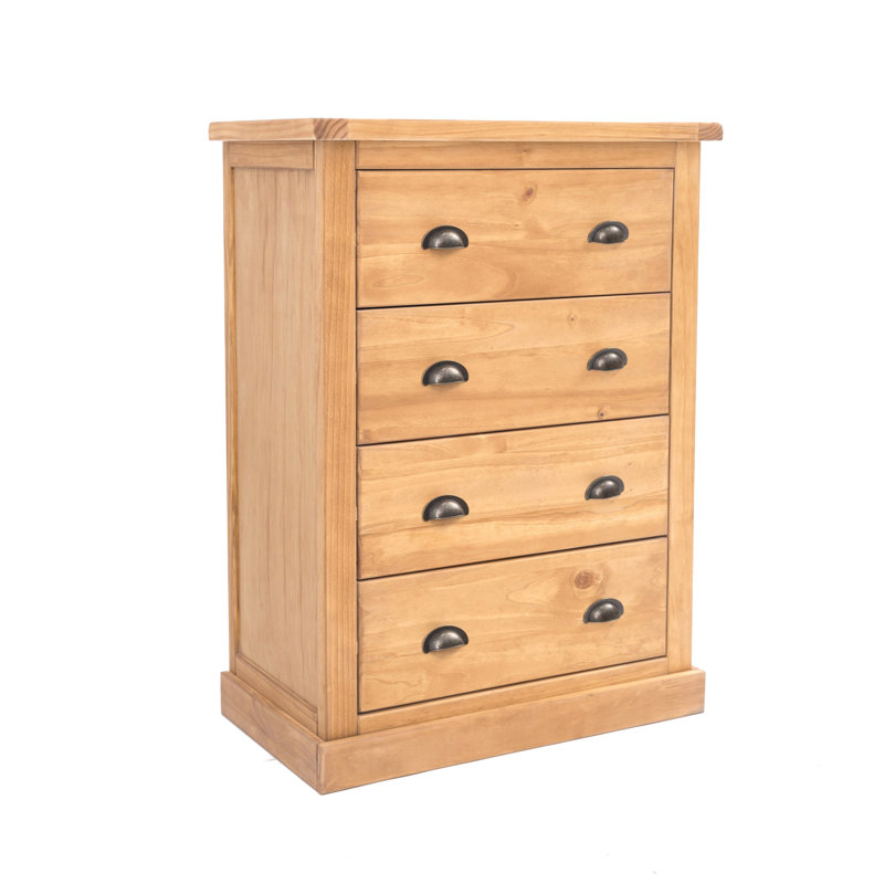 Sarkar 70 cm W Chest of 4 Drawers, Squared
