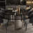 Dehja Glass Top Metal Base Dining Table-842622009
