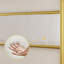Structure de lit en métal et acier avec tête de lit tapissier moderne (grand) - beige et doré