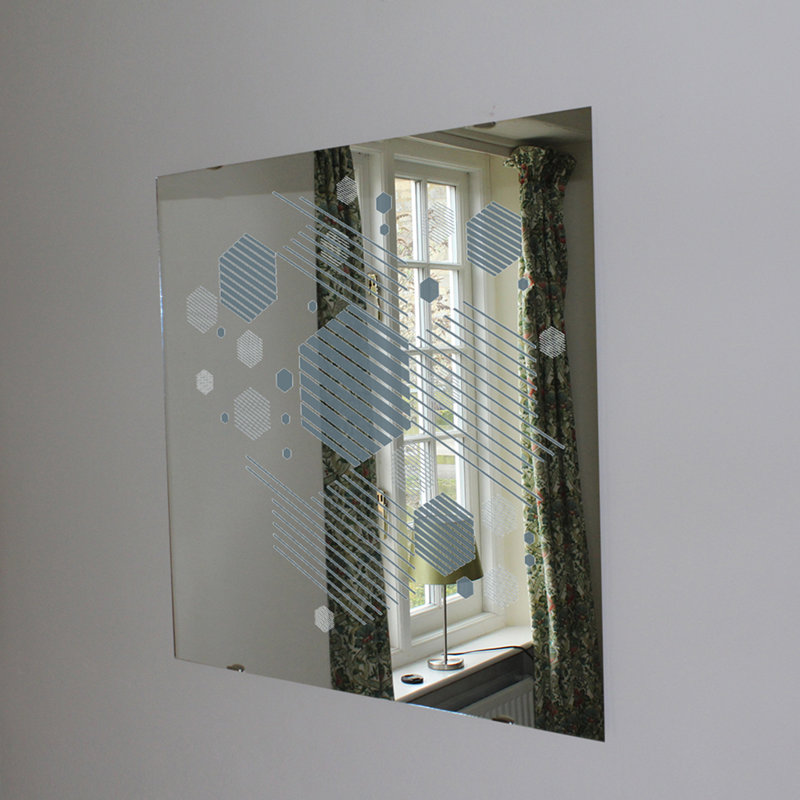 Korey Flat Wall Mirror, 61cm H x 61cm W