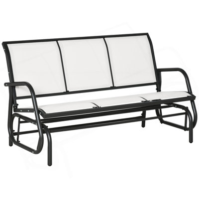 Banc oscillant pour 3 personnes Outsunny
