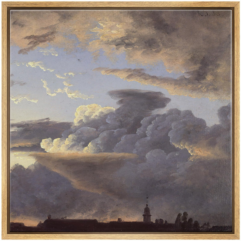«Purple Cloud In The Sky Scenery Nature Landscape Rustic Vintage Zen Wall Art», reproduction d'art sur toile, Toile naturelle
