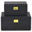 Alethea Rounded Shagreen Vinyl Box Set With Gold Handles