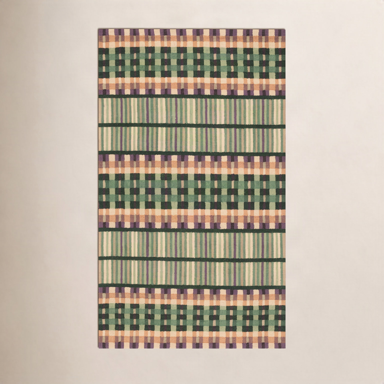 Karson Hand-Tufted Geometric Rug, Rectangle 4' x 6'