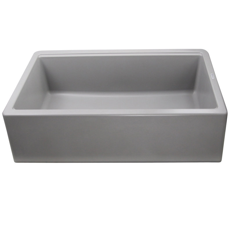 Plymouth 33'' L Single Basin Kitchen Sink, Gray