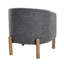 Fauteuil moderne gris, structure en contreplaqué et salon confortable en bois massif
