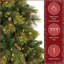 Arbre de Noël artificiel 7,5 pi avec 750 lumières claires et pommes de pin préinstallées, 1399 branches, support en métal pour décoration de maison de vacances