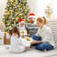 Arbre de Noël vert floqué / givré artificiel avec lumières DEL-914046334