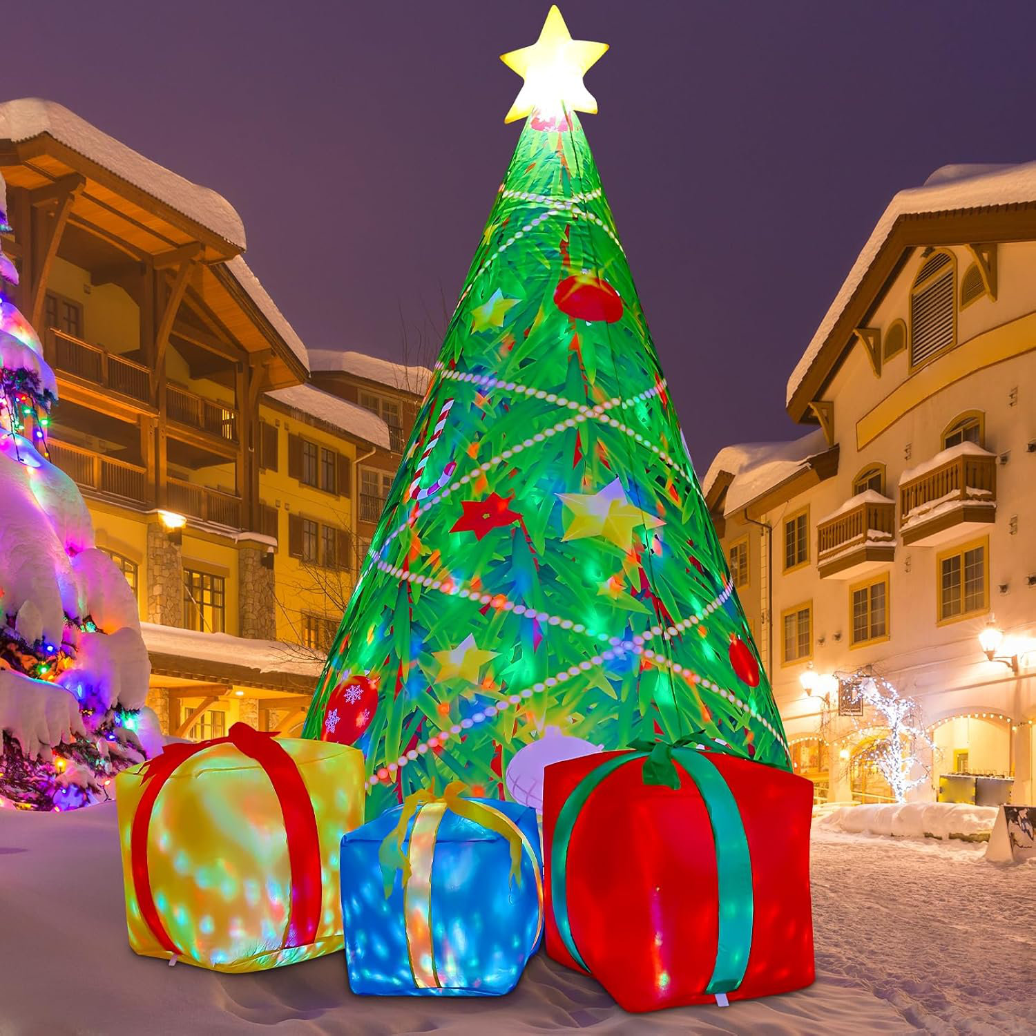 The Holiday Aisle® 7 FT Christmas Inflatables Tree Outdoor Decorations