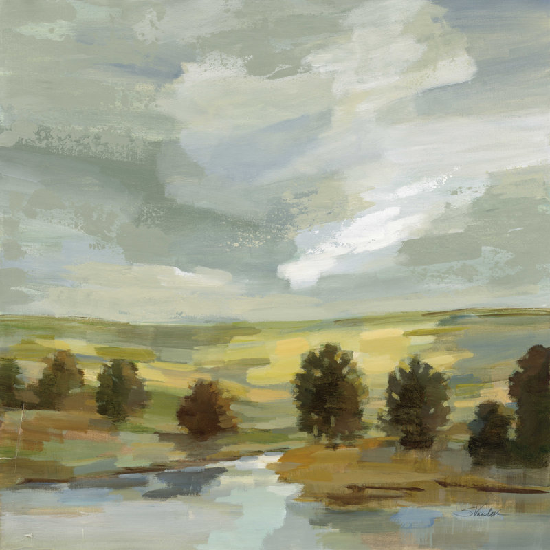 Paysage champêtre, H 36 po x l 36 po