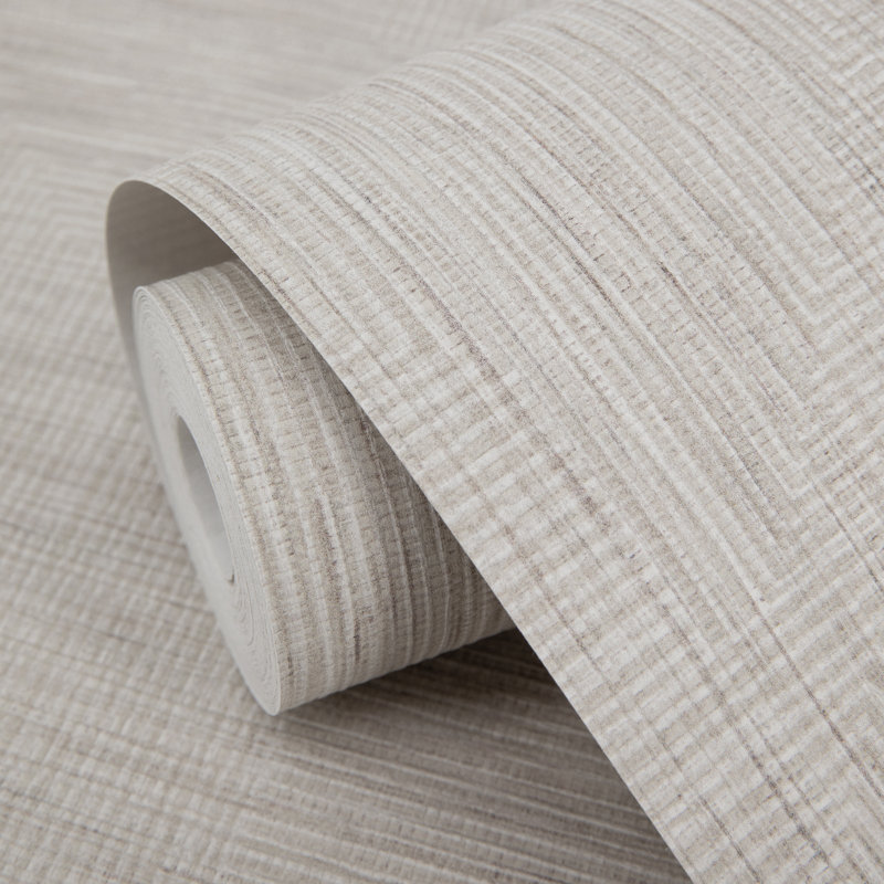 Cerra Collection Rio Woven Design Wallpaper Roll, Beige