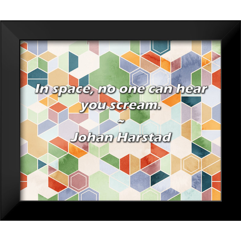 Citation de Johan Harstad: Dans l'espace, personne ne peut vous entendre crier.