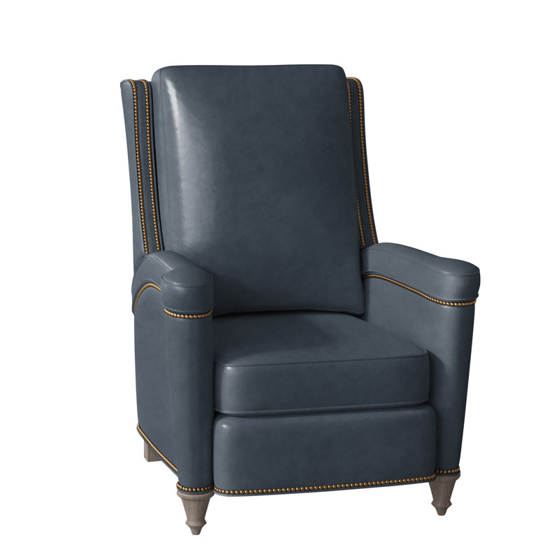 Mayes Recliner, Stone, Aline Fumo Genuine Leather, French Natural