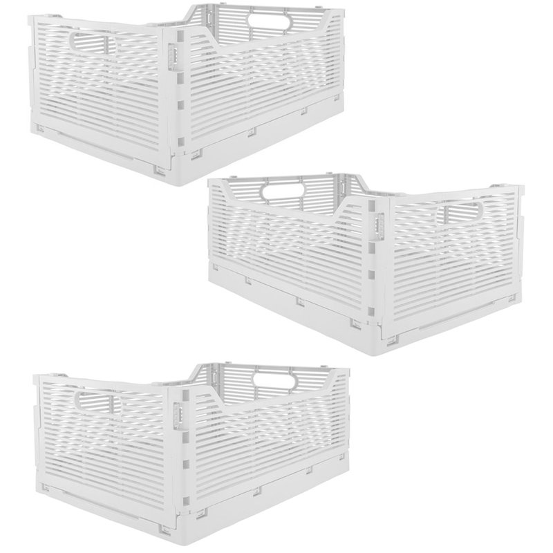 Caisse en plastique Ondisplay, H 5,9 po x l 15,75 po x P 11,8 po, 3, Blanc