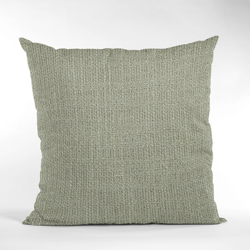 Plutus mural texturé uni, avec tissage ouvert. Coussin Luxury, 20 po x 26 po, Silex