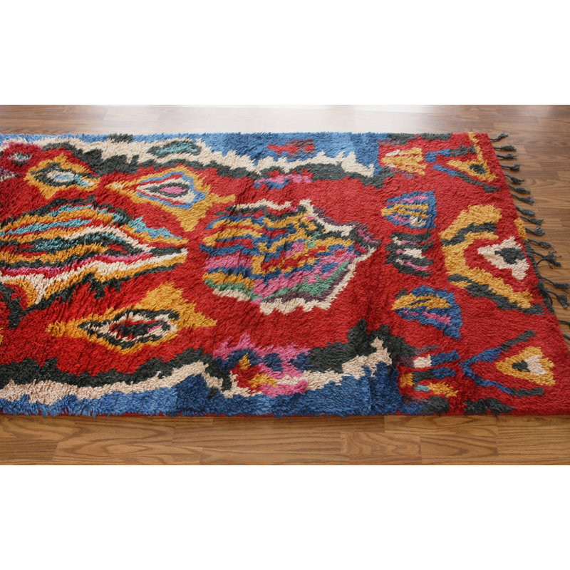 Manderson Hand Knotted Indoor Rug, 6' x 9'