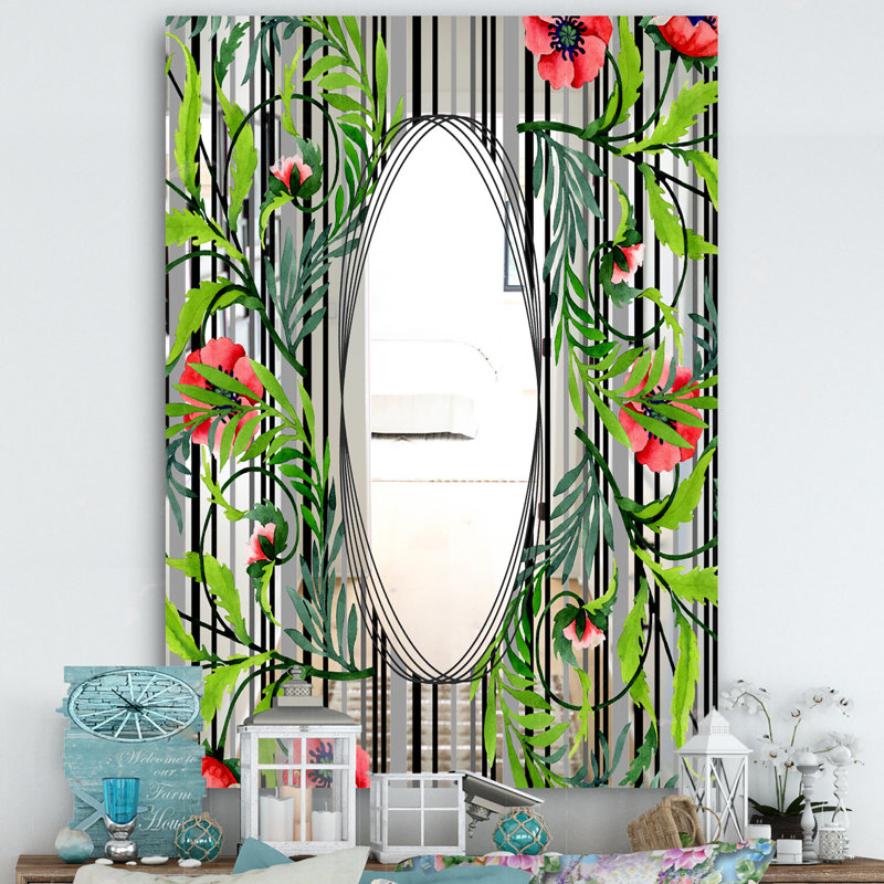 Miroir mural Elementary Botanicals 4, H 39,4 po x l 29,5 po