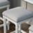 27"H Square Counter Stool, White, 1PC