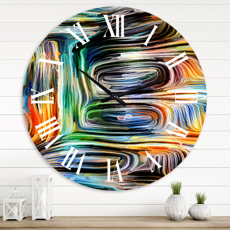 Color Fusion VII - Horloge murale moderne, Grand