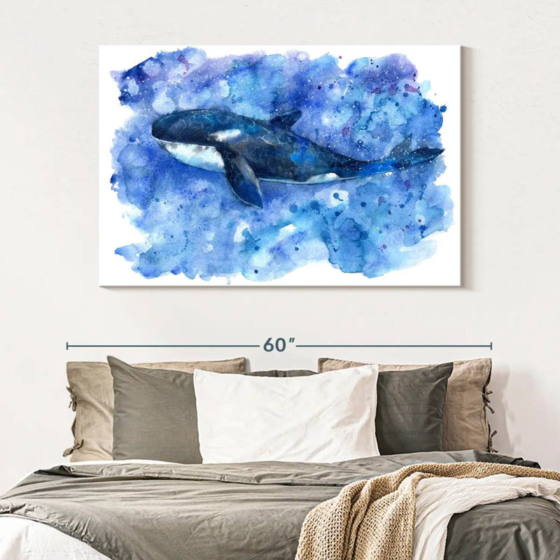 Brampt Blue Killer Whale, 34" H x 51" W