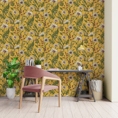 Wild Meadow Botanical Wallpaper