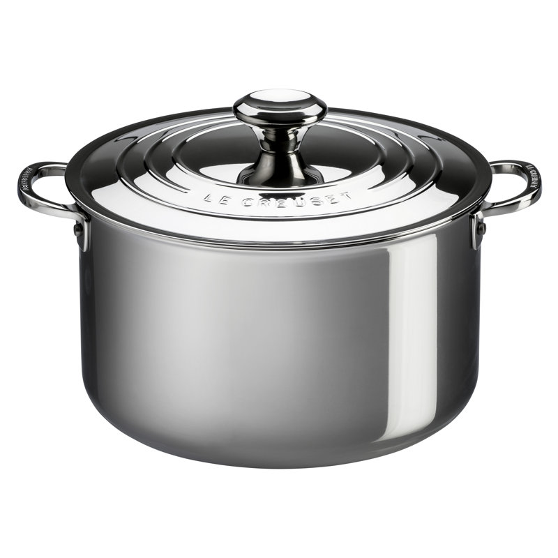 Le Creuset 7 Quart Stainless Steel Stockpot with Lid