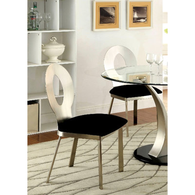 Chaise de salle à manger contemporaine en métal 2 pièces