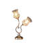 Lampe de table en métal Floral Trompet Glam avec perles en acrylique transparent