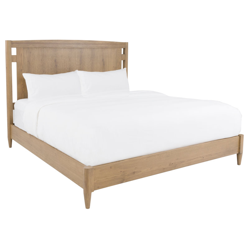 Maxwell Solid Wood Bed, Sunlit Oak, Queen