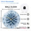 Horloge murale en forme de pin avec horloge murale en verre 12 po