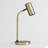 Ezra 16.5" Modern LED Desk Lamp with Gold Finish, Wireless Charging Pad, Adjustable Head, and 3-Way Dimming-69896189