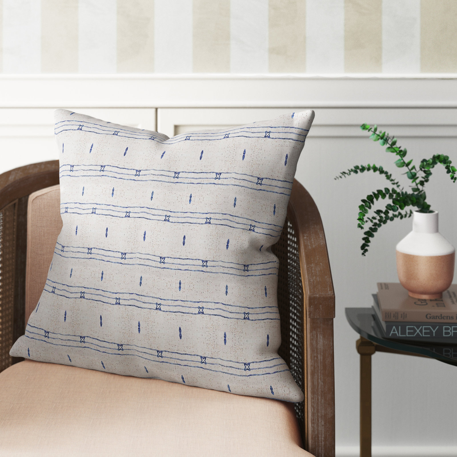 Leena Striped Indoor/Outdoor Throw Pillow, 20" x 20" 