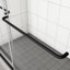 56 - 60 "x 70" Porte de douche à dérivation avec design coulissant. Noir mat, verre trempé de 1/4 po. Rail supérieur, poignée en acier inoxydable. Glissement en douceur, fuite. Nano facile à nettoyer, film éclatant. 36 000 tests. Installation-118139171