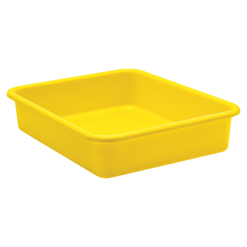 Rebrilliant Plastic Bin, Yellow, 7.75" H x 11.38" W x 5" D