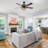 52" Vintage Ceiling Fan With Tiffany Stained Glass Shade – 6-Speed, Reversible Motor, Timing