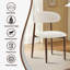 Ensemble de 2 chaises de salle à manger en métal recouvertes de tissu moderne pour la salle à manger, beige